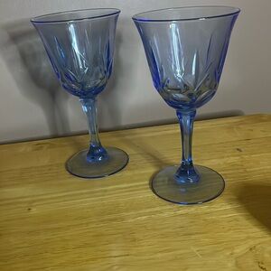 😄Vintage Avon American blue goblets
